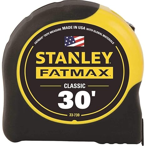 أدوات ستانلي اليدوية 33-730 1 - 1 / 4 & quot؛ X 30 & # x27 ؛ قياس شريط FatMax