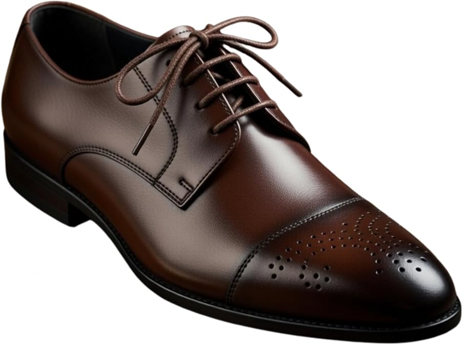 Men's Dress Shoes Handmade Leather Formal Business Oxford Shoes Premium Brogue Derby Retro Dress Shoes for Men Business Professional & Formal Occasions Polished Espresso Lace-Up Executive Footwear