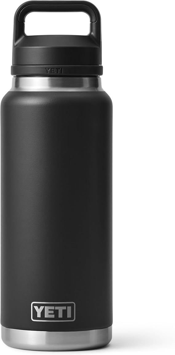 زجاجة YETI Rambler 36 أوقية ، معزولة بالفراغ ، مقاومة للتسرب ، فولاذ مقاوم للصدأ مع غطاء قابل للطي