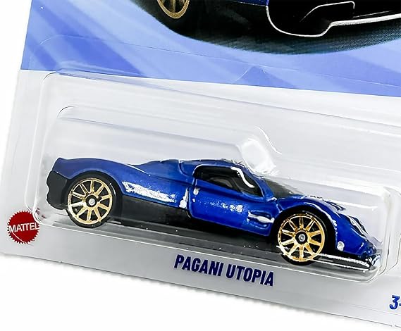 Hot Wheels - Pagani Utopia - Peak Persuit 4/10 - JBB38 - بطاقة قصيرة - أزرق معدني - Mattel 2025-1:64
