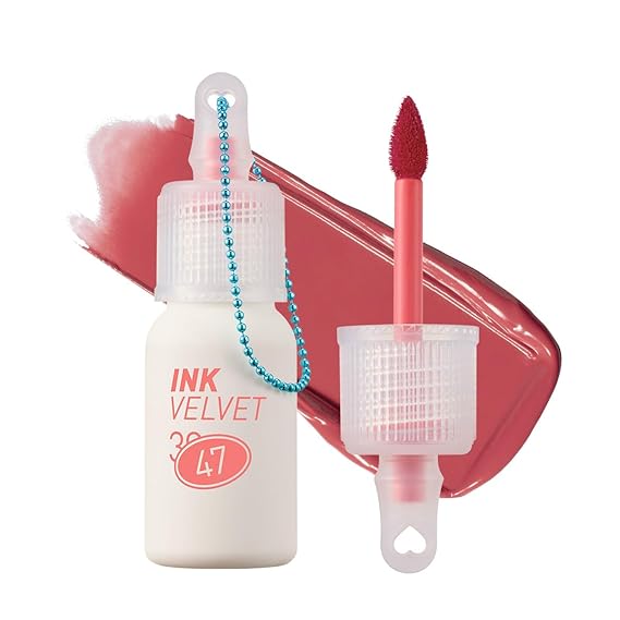 Peripera Ink The Velvet Lip Tint - High Pigment Color, Longwear, Weightless, Not Animal Tested, Gluten-Free, Paraben-Free 047 Sunny Coral