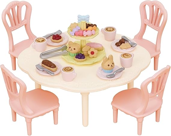 Calico Critters - Sweets Party Set - Dollhouse Furniture & Accessories Kids Pretend Play Toy, Miniature Dollhouse Food & Accessories Set, Ages 3+