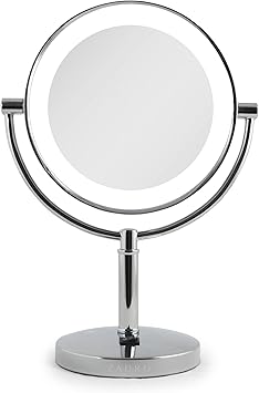 مرآة مكياج Zadro Laguna 11 "مع أضواء ومكبر LED مرآة مكياج مضاءة مع تكبير 5X / 1X