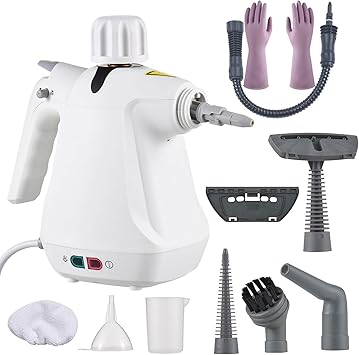 Handheld Steamer, 3bar Portable Steam Cleaners with 11 pcs Accessories, 1050W Multi-Purpose Steam Cleaning