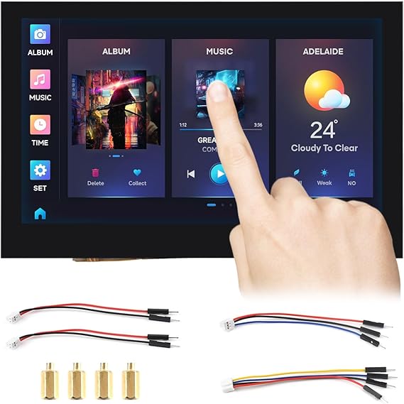 لوحة تطوير شاشة اللمس السعوية Waveshare ESP32-S3 مقاس 4.3 بوصة، 800480، تعمل باللمس بخمس نقاط، معالج ثنائي النواة LX7 32 بت، تردد يصل إلى 240 ميجا هرتز، مع هوائي مدمج