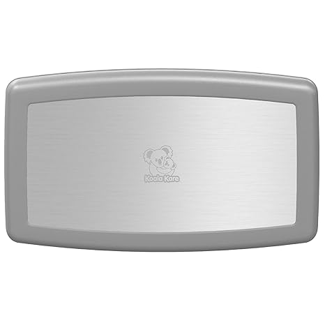 Koala Kare Surface-Mounted Horizontal Baby Changing Station with Stainless Steel Veneer, Model KB300-01SS (Grey)