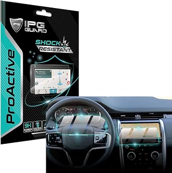 IPG ProActive لسيارة لاند روفر 2021-2022 ديسكفري سبورت 10.2 بوصة Navigation+ لوحة القيادة (قطعتان) عرض 9 H صلابة حامي الشاشة لمسة زجاجية ناعمة فائقة الاستجابة عالية الوضوح المضادة للخدش Smudge & Shock Proof Nano Technology Guard for Disc.Sport