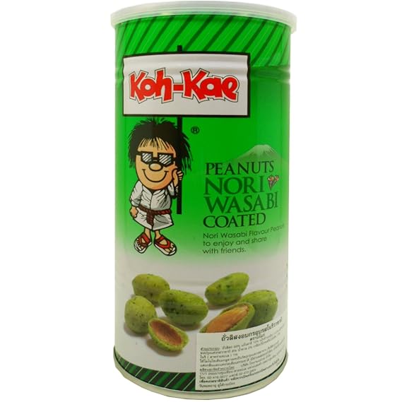 Koh-kae Snack Peanut Nori Wasabi Flavour Coated 230 G ( 8.11 Oz ) X 3 Cans