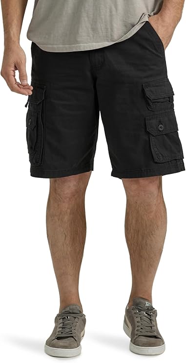 Lee Dungarees Belted Wyoming Cargo Short, Black, 34