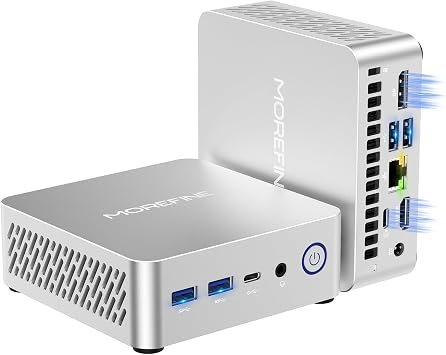 MOREFINE M700 Mini PC, Ryzen 7 7735U 8C/16T, up to 4.75Ghz, Mini Desktop Computer 16GB DDR5 512GB NVMe SSD, Small PC Desktop Support 4k Dual Display WiFi6/BT5.2/USB3.2