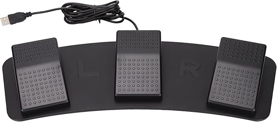 مفتاح ثلاثي القدم للكمبيوتر الشخصي بدواسة قدم USB، مفتاح عمل لوحة مفاتيح التحكم بالقدم USB القابل للبرمجة، مفتاح مجموعة لوحة مفاتيح الكمبيوتر الشخصي المخصصة لألعاب الفيديو لـ Game Office (FS23_PM
