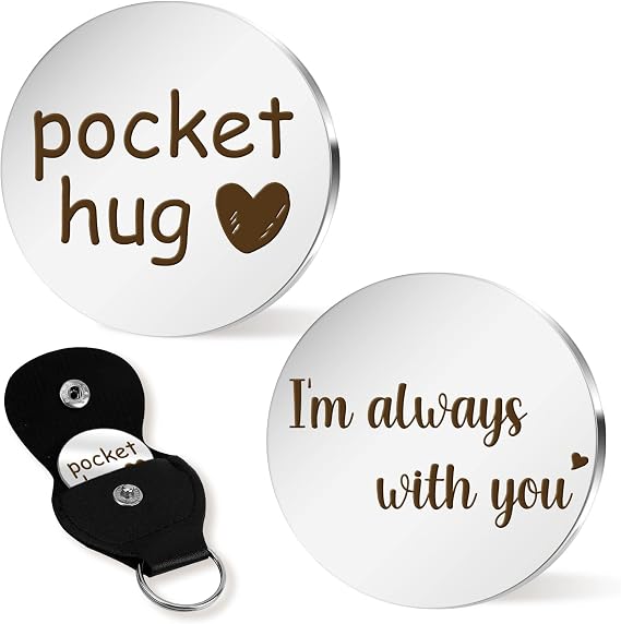 Graduation Gift for Her Him Pocket Hug Token Long Distance Relationship Gifts Birthday Gifts Ideas for Couple Dad Mom Sister Daughter Son Boyfriend Girlfriend Husband Wife Favor Easter Basket Stuffers