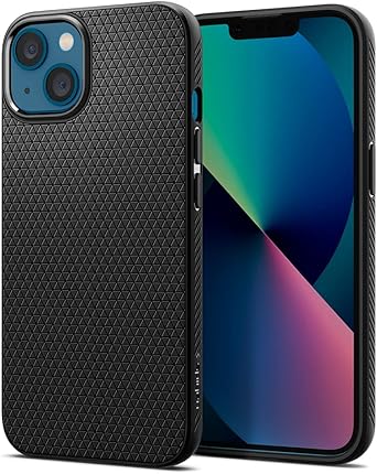 Spigen Liquid Air مصمم لهاتف iPhone 13 Case 2021 - أسود غير لامع