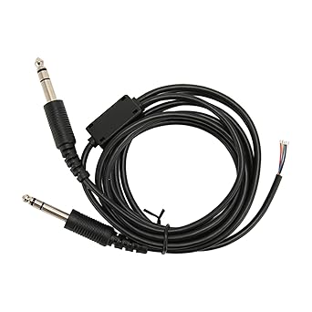 Aviation Headset Replacement Cable with 2M Length, Dual GA Plug, Premium PVC Material, for David Clark AVCOMM Pilot Headset, Ideal DIY Cable
