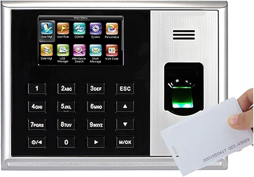 Clocking in Machine for Employees Small Business S30 Biometric Fingerprint Time Attendance System TCP/IP Employee Attendance Time Recording Time Clock System,