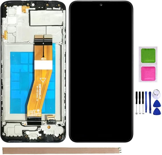 استبدال شاشة LCD Galaxy A02S لـ Samsung Galaxy A02S SM-A025U A025G A025A A025V S025DL 2021 6.5 "شاشة LCD تعمل باللمس محول الأرقام استبدال A02S LCD بأدوات جزء الإصلاح ( شاشة LCD A02S مع إطار )   