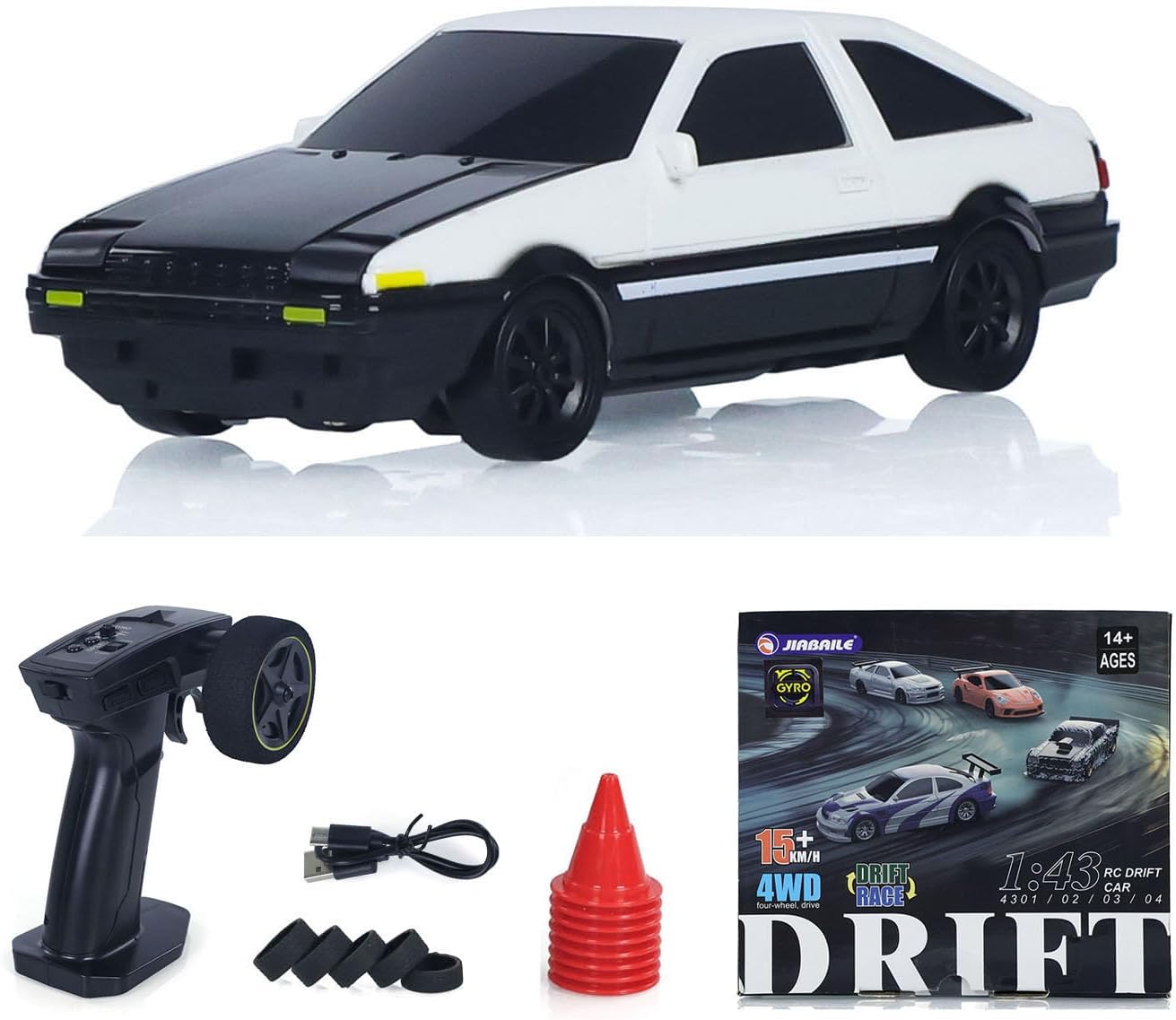 TOUCAN RC HOBBY 143 High Speed 2.4G Radio Controlled Racing Car AE8 6 Gyroscope RC Drift Vehicle 4WD RTR Mini Car Toy Radio Battery,US in Stock