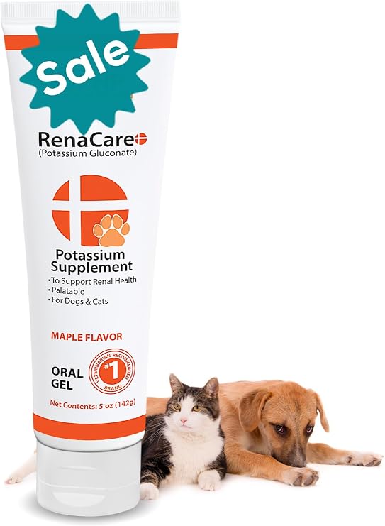 RenaCare K مخصص لـ Renal K (غلوكونات البوتاسيوم) جل مكمل البوتاسيوم للكلاب والقطط ، (5 أونصات) مع نكهة القيقب (صنع في الولايات المتحدة الأمريكية)
