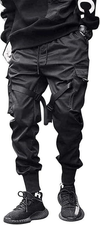 ألفريك عدن رجالي Jogger Pants اليابانية Cargo Sweatpants Tactical Pant Multi-Pockets Techwear Hip Hopwear