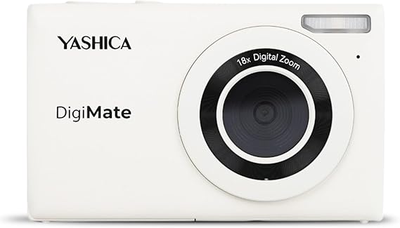 كاميرا رقمية Yashica DigiMate 64MP 4K Ultra HD - أبيض عاجي