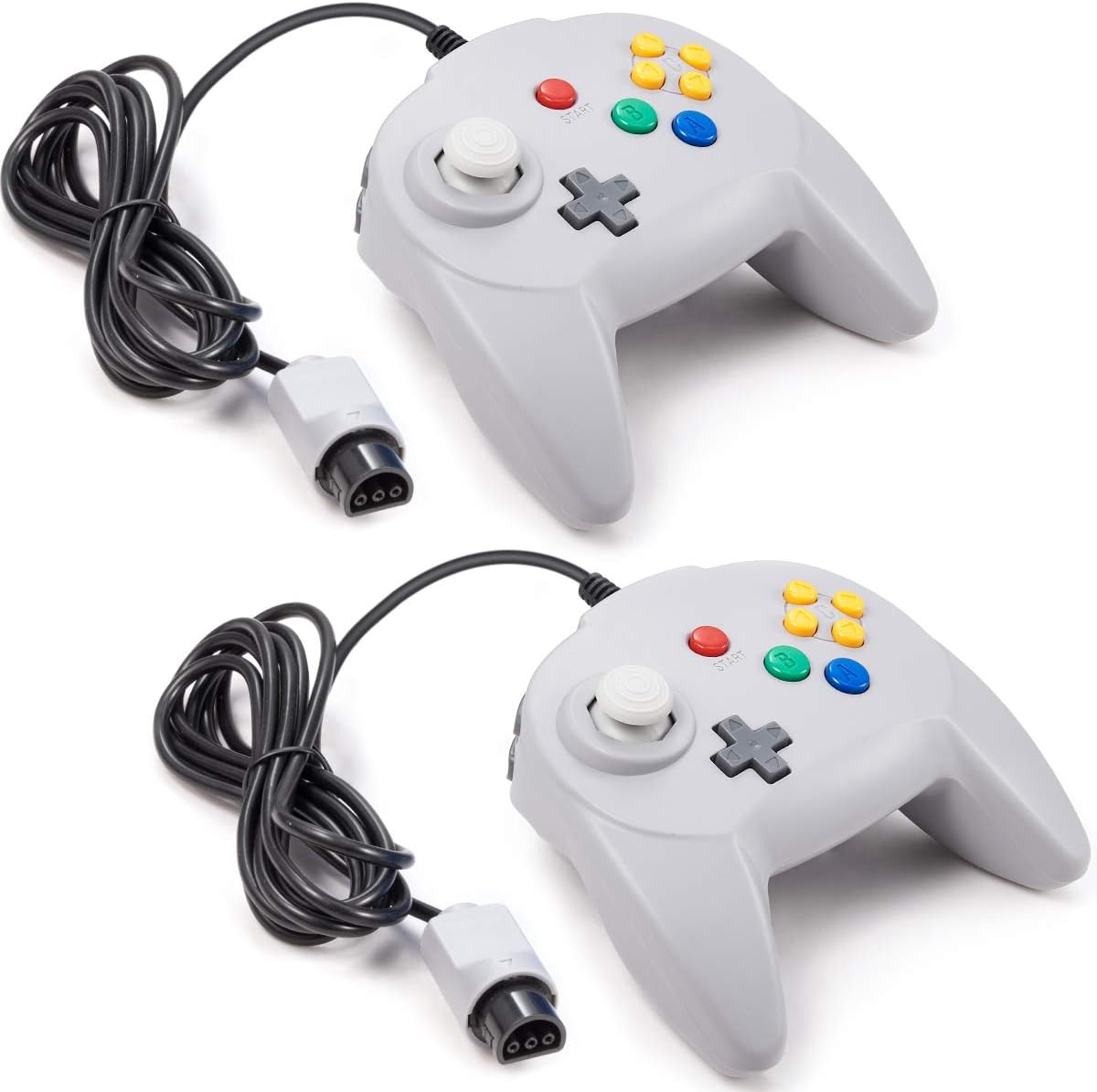 miadore 2 Pack Mini N64 Controller، Classic N64 Game Pad Joystick for N64 System Video Game Console (Black)