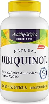 Healthy Origins Ubiquinol Active Form of CoQ10, 300 mg - Ubiquinol Supplements for Heart Health & Antioxidant Support - Gluten-Free & Non-GMO Supplement - 150 Softgels