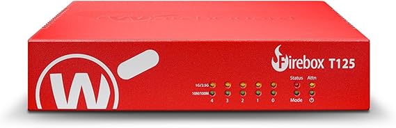 WatchGuard Firebox T125 with 3 Year Basic Security Suite - Tabletop Firewall, 1x 2.5Gb + 4X 1Gb Ports, High-Speed Security for Branch Offices (WGT125033)