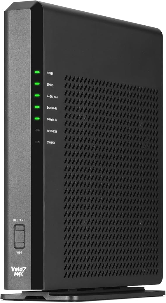 جهاز توجيه Velo7 Max BE19000 ثلاثي النطاق WiFi 7، 4 * 4 MIMO12-Stream 320 ميجا هرتز حتى 19 جيجابت في الثانية، 4096-QAM، 2X 10G + 41G منافذ، هوائي طويل المدى 10، EasyMesh & WPS، OpenWrt، NAS، درجة المؤسسة آمنة