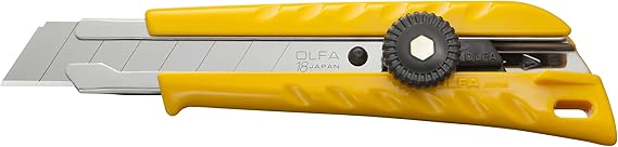 OLFA 18 mm الثقيلة سكين فائدة (L-1) - متعددة الأغراض مخصص قطع عمق فائدة سكين ث/مقبض قبضة مريح & المفاجئة قبالة بليد، استبدال شفرات: أي OLFA 18 mm بليد