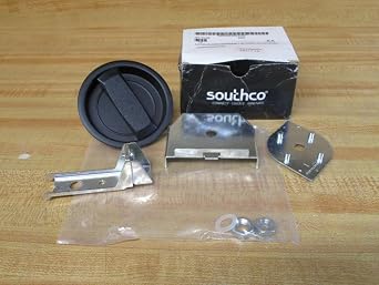 مزلاج كام مسطح من Southco 01-13-35، مقاس متوسط، يدور عكس اتجاه عقارب الساعة إلى مزلاج/قفل، مزلاج بنقطة واحدة أو ثلاث نقاط، مقبض على الطراز القياسي، طبقة بودرة، أسود