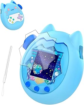 غطاء سيليكون لـ Tamagotchi Paradise،غطاء سيليكون لـ Tamagotchi Paradise Interactive Virtual Pet مع فيلم زر واقي شاشة حبل للفتاة والصبي