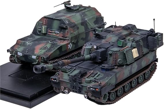 Metal Model Cars 1 72 US M109A7 Self-Propelled Howitzer 155mm Gun NATO Colour Military Tank Model Kit Gift(1+1)