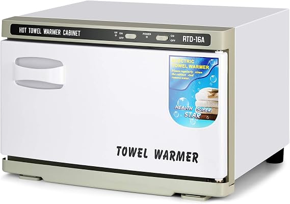 Artist hand Hot Towel Warmer for Spa, 16L Large Capacity Spa Towel Warmer Cabinet Fast Heating, Stainless Steel Rack, for Bathroom, Esthetician, Salon, Facial, Family Use (16L, White)