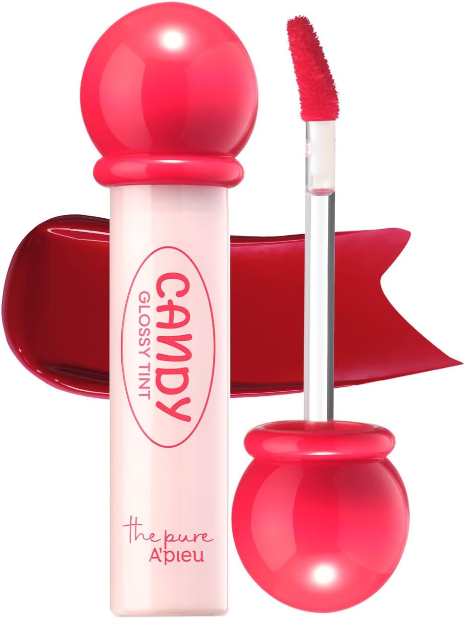 لون MISSHA طويل الأمد، لامع، ذو أساس مائي Apieu لون الحلوى النقي رقم 01 Cherry