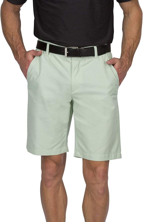 شورت للجولف للرجال الجافة 10 في Inseam - الكيسونات الجافة السريعة مع الخصر المرن