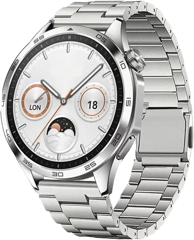 ツール不要 チタン製磁気メタルバンド Huawei Watch GT 6/Pro/GT5 46mm対応 22mmメタルストラップ GT4/3/3 Pro 46mm Active/Classic/2 Pro/Sport/Elegan用 軽量 肌に優しい