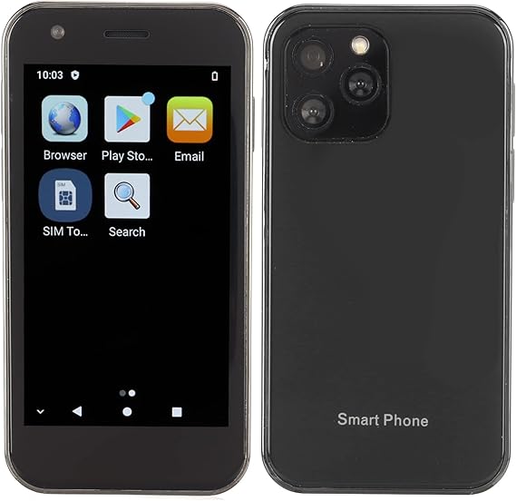 SOYES XS12 Super Mini 4G LET Smartphone 3.0 Inch Display 4GB RAM 32GB ROM Android 10.0 5GWiFi Phone Support التعرف على الوجه بطاقة مزدوجة الاستعداد (Fantasy Night Black)