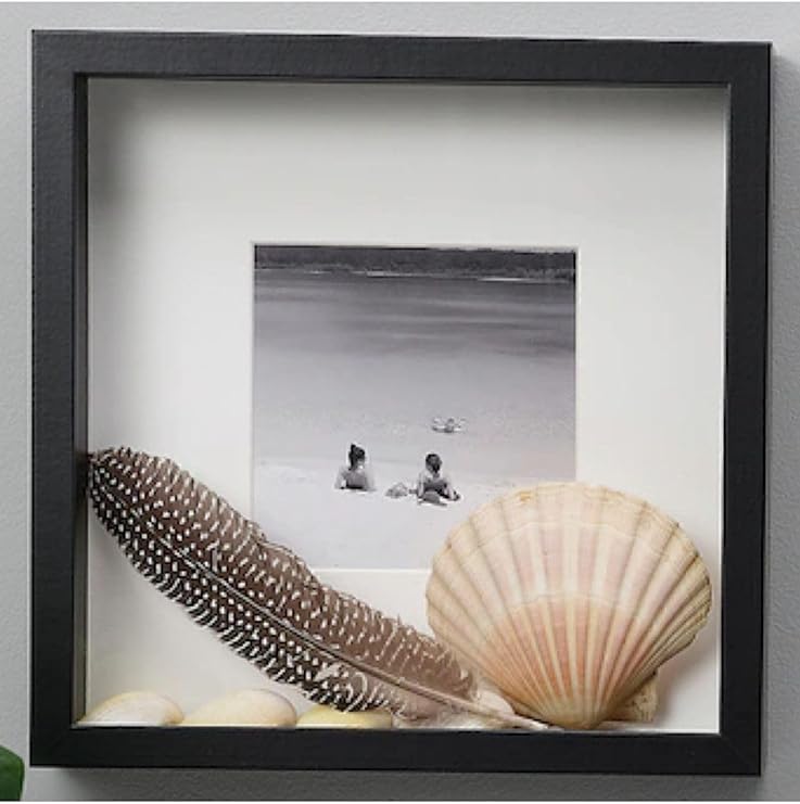 IKEA Sannahed 25x25 cm Siyah Derin Kutu Çerçeve, Ahşap Fotoğraf Resim Çerçevesi