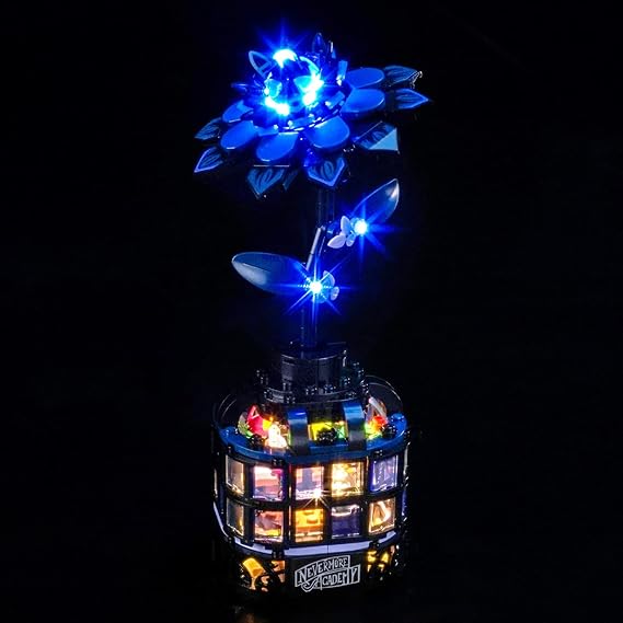 LED Light Set Compatible with Lego 76784 Black Dahlia Flower (Not Model) Decoration Lighting Set Compatible with Lego Black Dahlia Flower Creative Toy