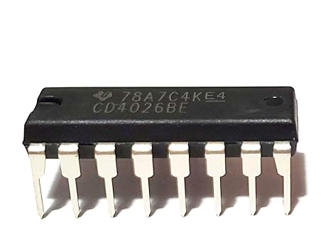 CD4026BE CD4026 CD4026 CMOS Decade CounterDivider with Decoded 7-Segment Display Outputs and Display Enable Breadboard-Friendly IC DIP-16 Pack of 5