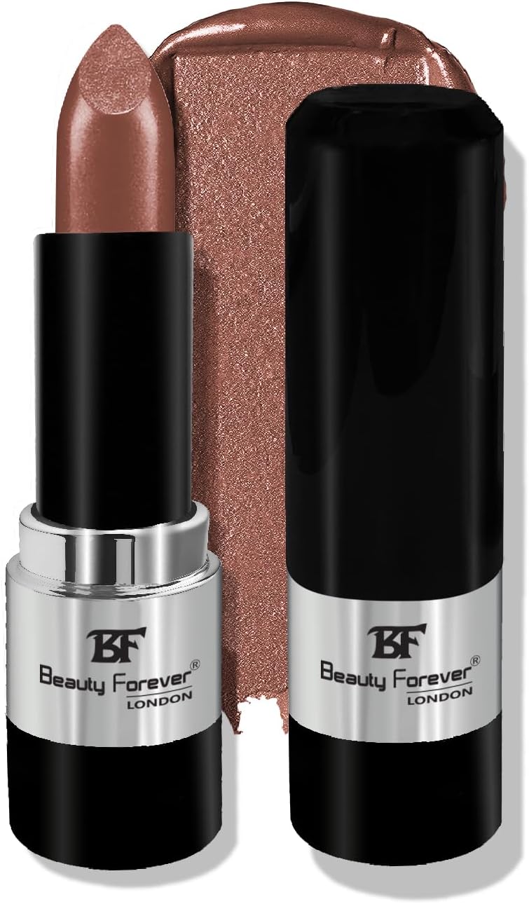 Beauty Forever Colour Fabulous Metallic Shine Lipstick, Glittery &amp; Satin Touch, Available in 14 Shades, 3gms (210 Crystal Coffee)