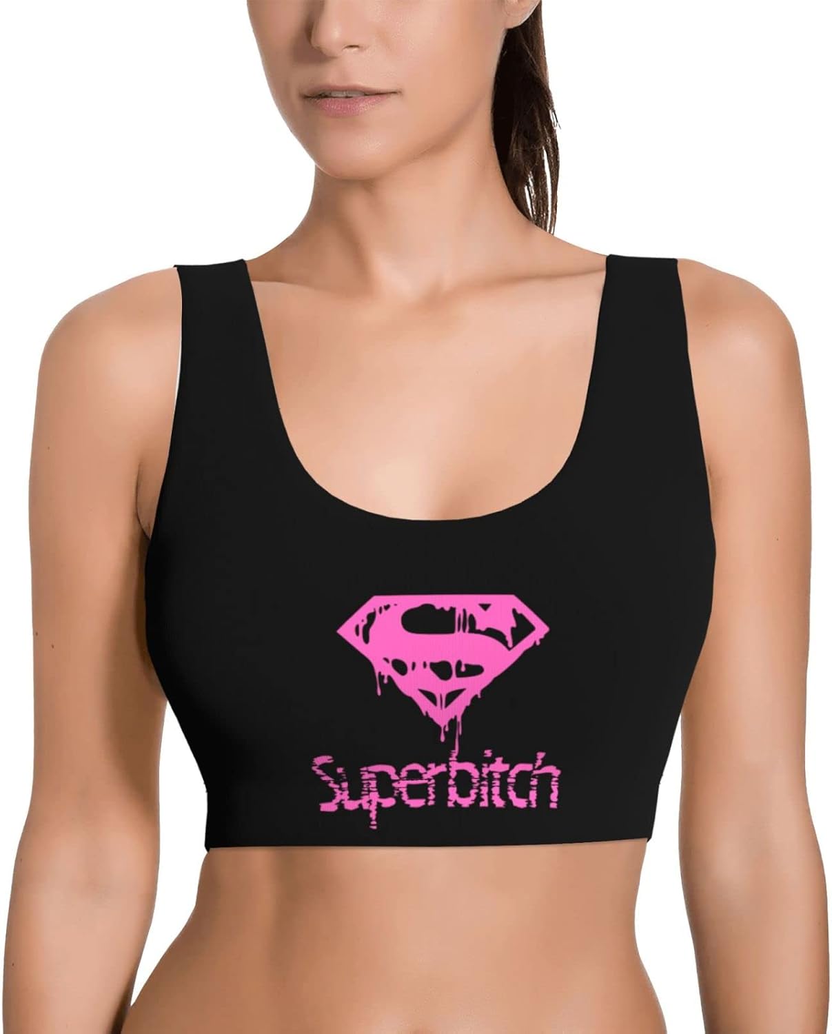 Brandon'S Slut Yoga Sports Bra for Women, Comfortable Yoga Bras Fitness Workout Tops Running Bra with Removable Pads