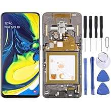 شاشة LCD من CHENYAN لجهاز Galaxy A80 Digitizer كاملة التجميع مع إطار (أسود)