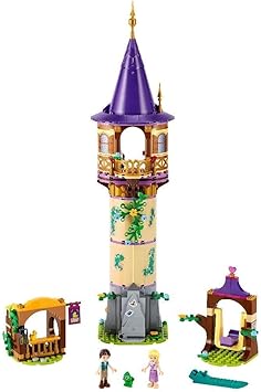 Lego 43187 Disney Princess Rapunzels Tower, Buildable Castle Toy Playset with Rapunzel and Flynn Rider Mini-Doll Figures from Tangled Movie, Creative Gift Idea for Kids, Girls and Boys