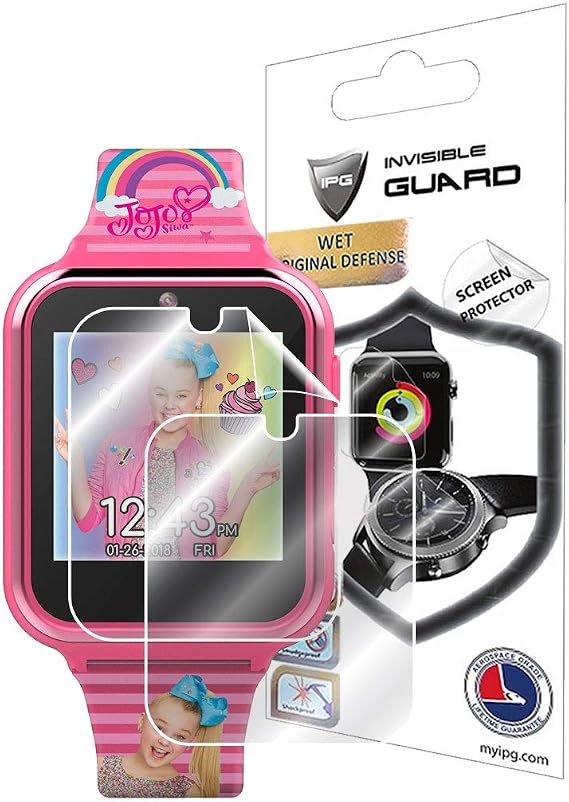 IPG لـ JoJo Siwa Touchscreen Kids Watch Screen Protector (وحدتان) Invisible Ultra HD Clear Film Anti Scratch Guard-Smooth / Self-Healing / Bubble -Free