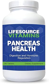 LifeSource Vitamins Pancreas Health-18 جميع المكونات التآزرية الطبيعية لصحة البنكرياس ودعمه