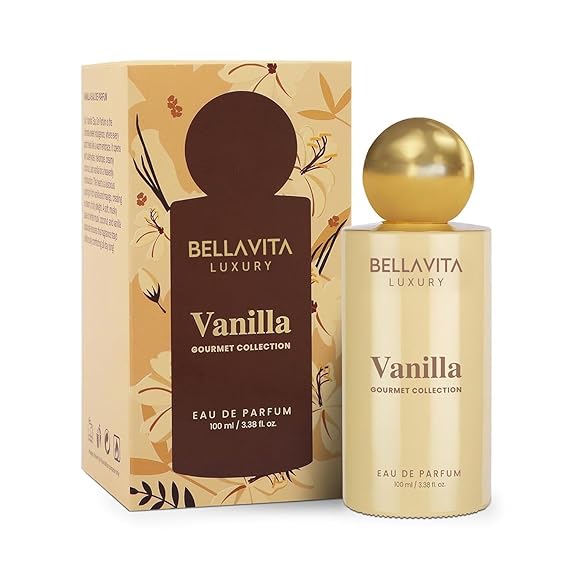Bellavita Luxury Vanilla Eau de Parfum | 100 ml (3.4 fl.oz.) | Perfume for Men and Women | Gourmet, Coconut, Vanilla and White Musk Notes | Long Lasting Unisex Fragrance