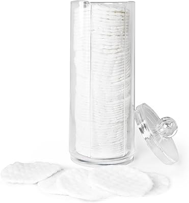 Super Z Outlet Cosmetic Cotton Pad Rounds حامل ماكياج يزيل مكواة عرض منظم الأكريليك واضحة
