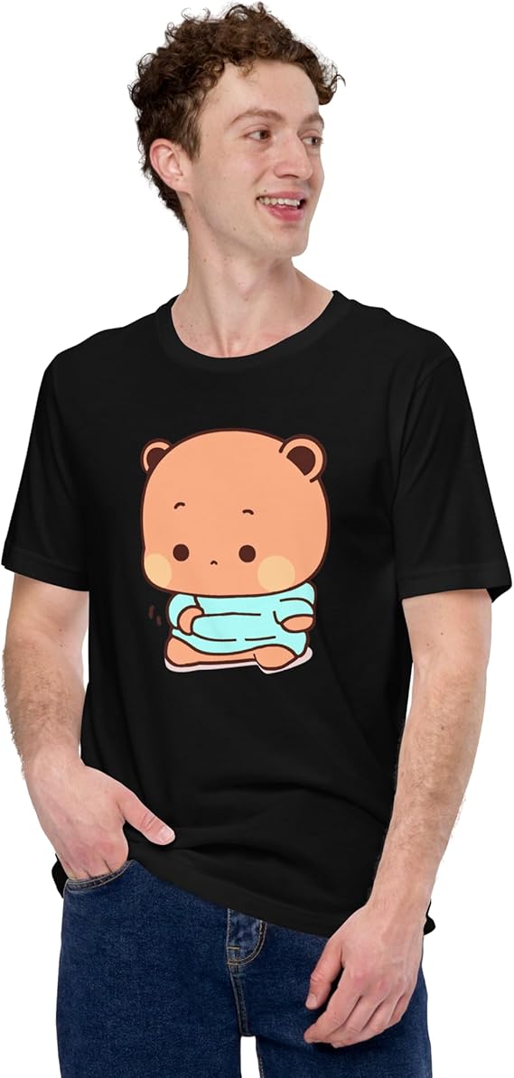 لطيف Bubu Dudu Panda Bear زوجين Love T-Shirt هدية للزوجين في الذكرى السنوية ، عيد الحب ، العطلات