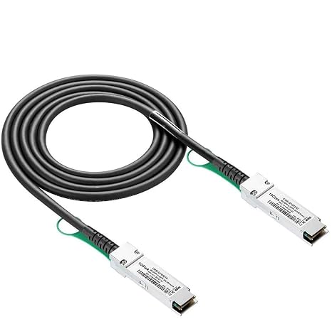 كابل 10Gtek 40G QSFP+ DAC - كابل 40GBASE-CR4 السلبي المباشر النحاسي Twinax QSFP لأجهزة Ubiquiti وDell Force10 CBL-QSFP-40GE-PASS-5M وSupermicro وMikrotik وأجهزة التبديل المفتوحة، 5 أمتار (6.5 قدم)